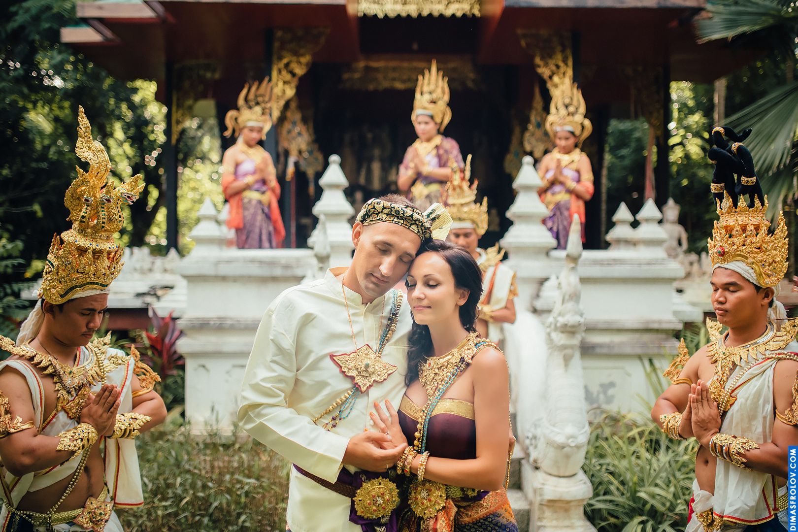 Thai wedding ceremony in traditional attire — cultural and sacred experience