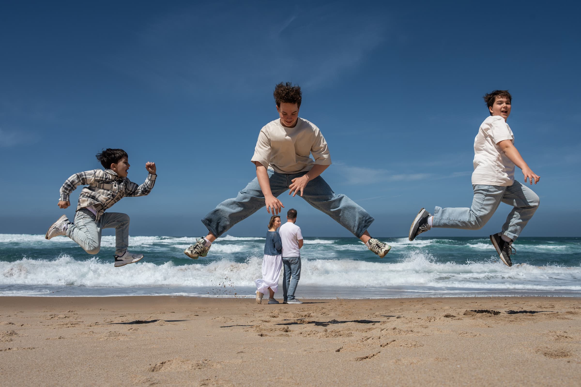 Guincho, mid-April. Note what the&nbsp;boys are&nbsp;wearing: this is&nbsp;the&nbsp;Atlantic, not the&nbsp;Mediterranean.