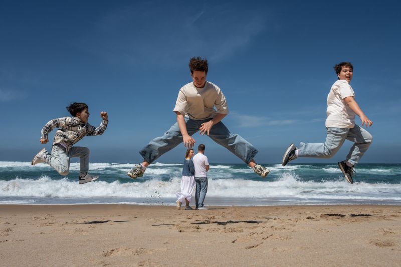 Oleg & Olena: A Family Photoshoot at Guincho Beach, Sintra. Full family photo shoots
