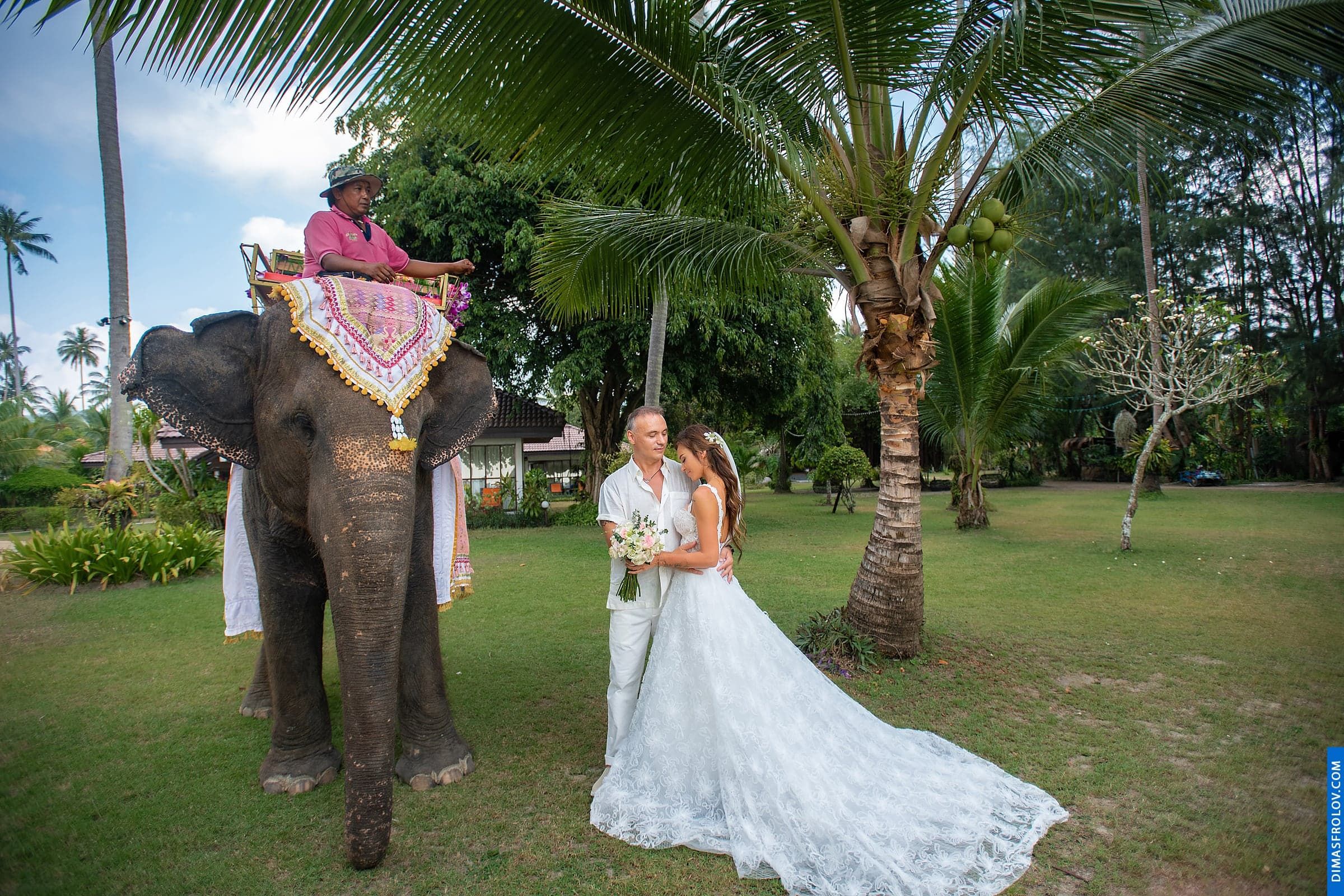Photo shoot with an elephant on Koh Samui. photographer Dimas Frolov. photo1731