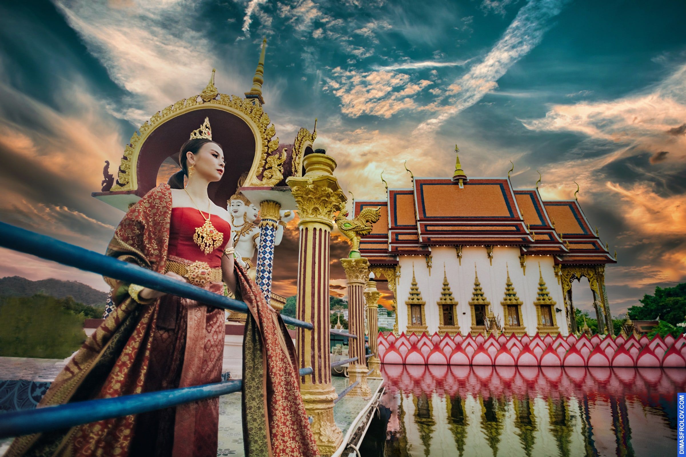 Samui Photo shoot location: Wat Plai Laem Temple. photographer Dimas Frolov. photo2170