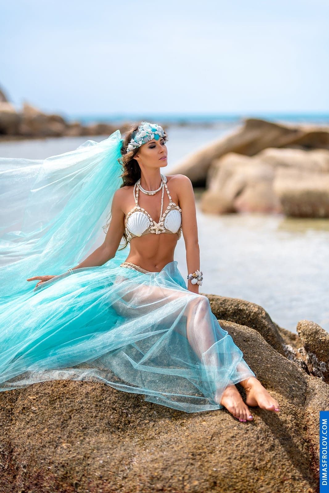 Unique shell accessories for a themed photo shoot on Koh Samui. photographer Dimas Frolov. photo1609