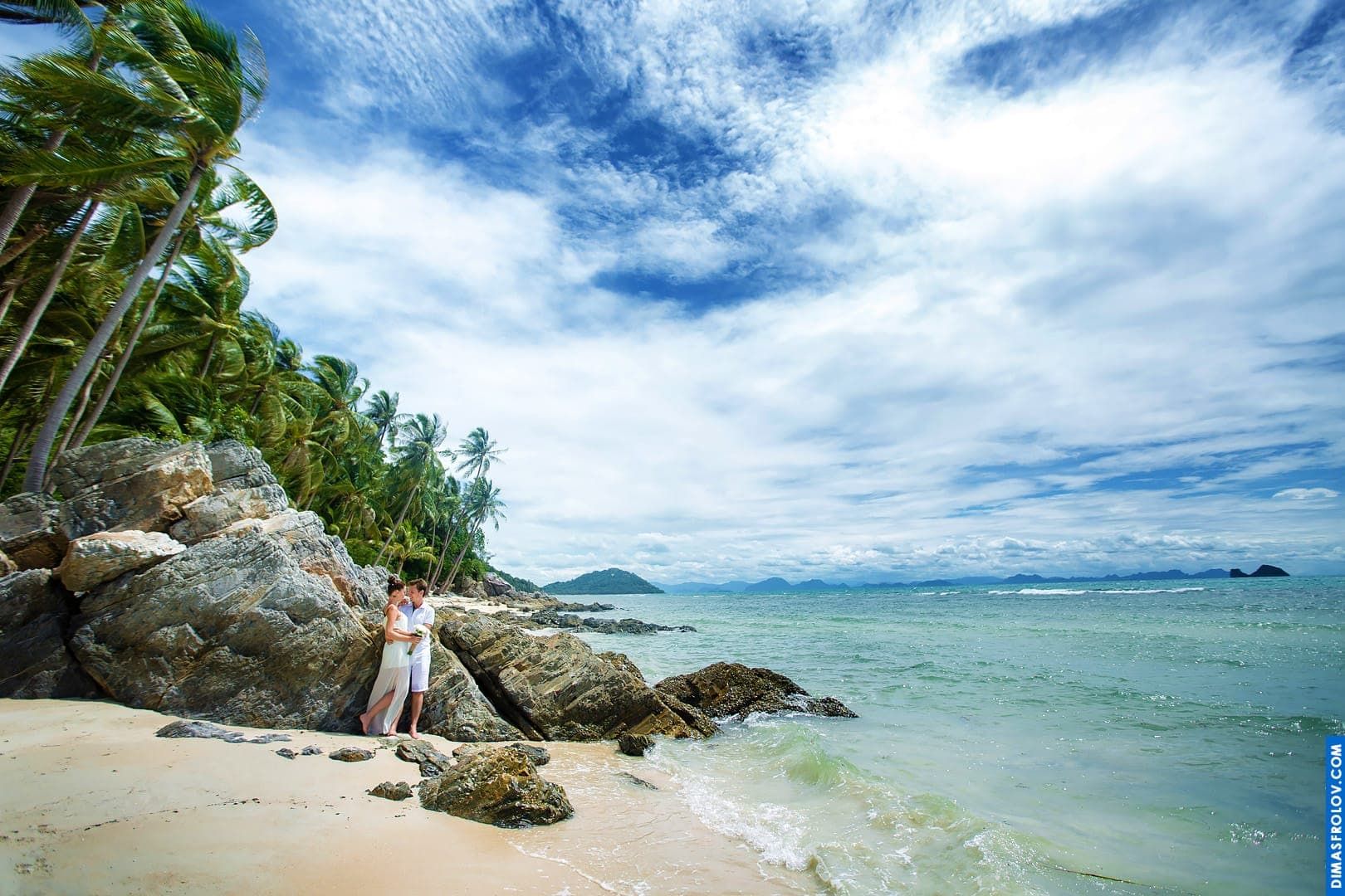 Location: The wild beach with rocks and coconut trees. photographer Dimas Frolov. photo1237