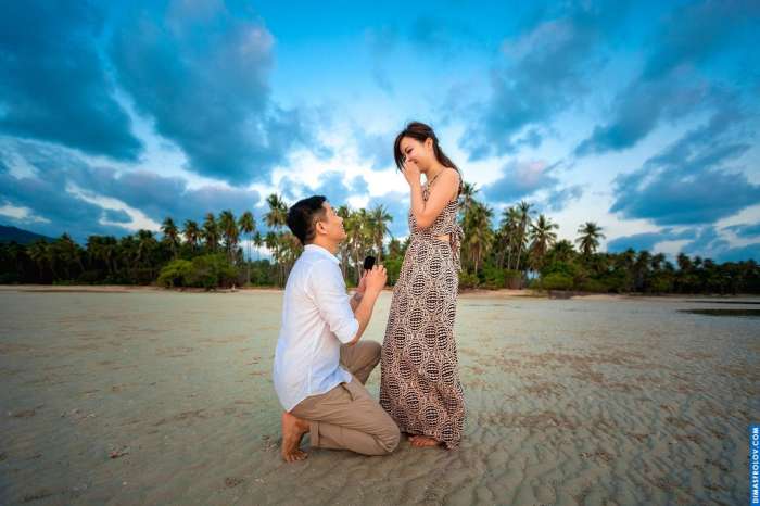 Jason & Grace. How is the surprise proposal photo shoot going...